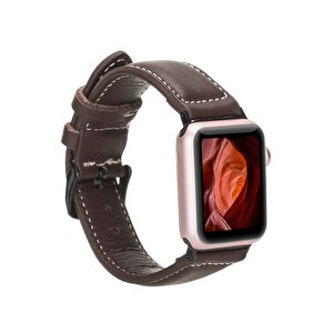 Apple Watch Uyumlu Deri Kordon 42-44-45mm Nm1-as3 Kahve