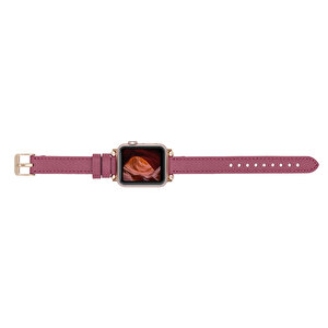 Apple Watch Uyumlu Deri Kordon 38-40-41mm Rt Cp4 Fuşya