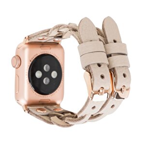 Apple Watch Uyumlu Deri Kordon York Double Tour Erc3