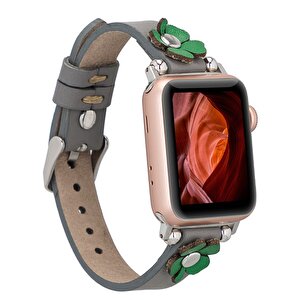 Apple Watch Uyumlu Deri Kordon Clover 38-40-41mm St Rst9