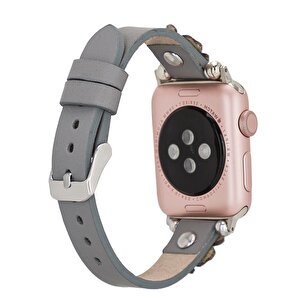 Apple Watch Uyumlu Deri Kordon Clover 38-40-41mm St Rst9