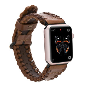 Apple Watch Uyumlu Deri Kordon 42-44-45mm Sm58 Rst2ef