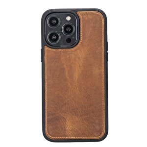 Apple Iphone 14 Pro Max Uyumlu Deri Cüzdanlı Kılıf Mwwn G19 Taba
