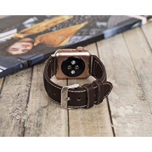 Apple Watch Uyumlu Deri Kordon 42-44-45mm Nm4-as3 Kahve