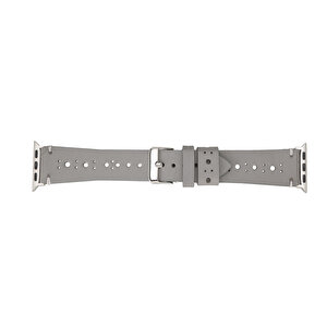 Apple Watch Uyumlu Deri Kordon 38-40-41mm Rst9-ba8 Gri