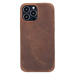 Apple Iphone 13 Pro Max Uyumlu Deri Arka Kapak Rock G2