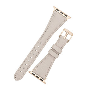 Apple Watch Uyumlu Deri Kordon 38-40-41mm Slim Erc3 Bej