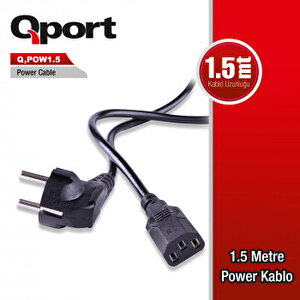 Q-pow1.5 1.5 Metre Pc Power Kablosu