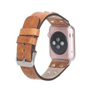 Apple Watch Uyumlu Deri Kordon Cross 42-44-45mm St V18
