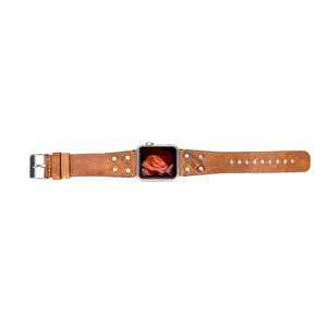 Apple Watch Uyumlu Deri Kordon Cross 42-44-45mm St V18