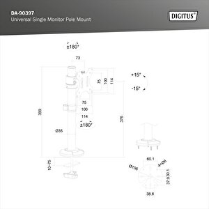 Digitus Da-90397 Tekli̇ Monitor Standi