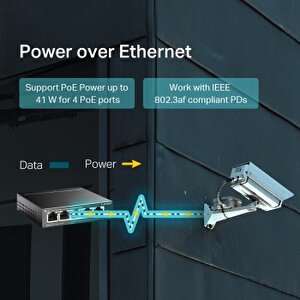 Tl-sf1005lp 5port 10/100 Yöneti̇lemez Poe Switch