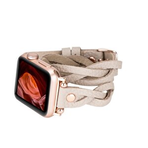 Apple Watch Uyumlu Deri Kordon Peggy 38-40-41mm Dtrterc3