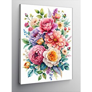 Kanvas Tablo Renkli Çiçekler 70x100 cm