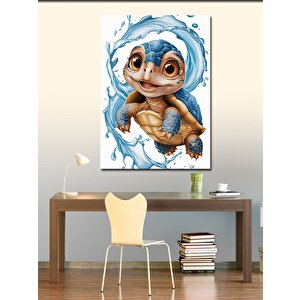 Kanvas Tablo Sevimli Deniz Kaplumbağası 70x100 cm