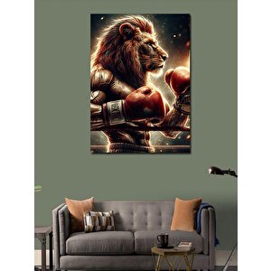 Kanvas Tablo Boksör Aslan 100x140 cm