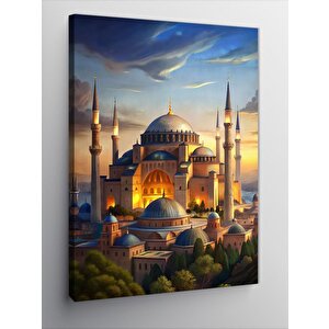 Kanvas Tablo Ayasofya Camii'nde Gün Batımı 70x100 cm