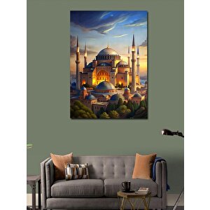 Kanvas Tablo Ayasofya Camii'nde Gün Batımı 70x100 cm