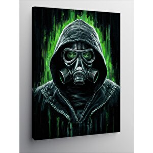 Kanvas Tablo Gaz Maskeli Adam 70x100 cm