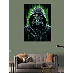 Kanvas Tablo Gaz Maskeli Adam 70x100 cm