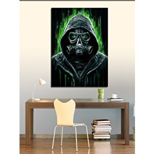 Kanvas Tablo Gaz Maskeli Adam 70x100 cm