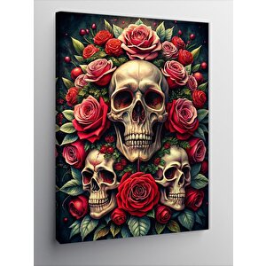 Kanvas Tablo Kurukafa Ve Çiçekler 70x100 cm