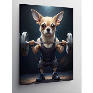 Kanvas Tablo Vücut Çalışan Köpek 50x70 cm