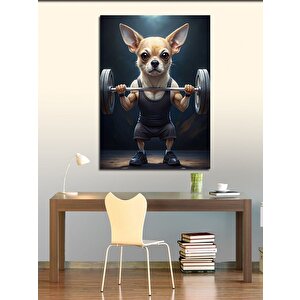 Kanvas Tablo Vücut Çalışan Köpek 50x70 cm