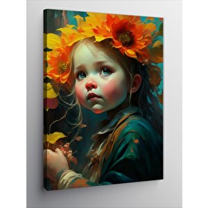 Kanvas Tablo Sevimli Kız Çocuğu 50x70 cm