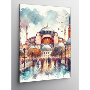 Kanvas Tablo Ayasofya Camii Ve İnsanlar 70x100 cm