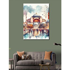 Kanvas Tablo Ayasofya Camii Ve İnsanlar 70x100 cm