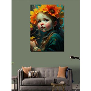 Kanvas Tablo Sevimli Kız Çocuğu 100x140 cm
