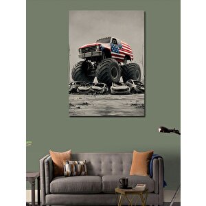 Kanvas Tablo Bigfoot Dev Araba 100x140 cm