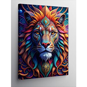 Kanvas Tablo Soyut Aslan 100x140 cm