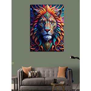 Kanvas Tablo Soyut Aslan 100x140 cm