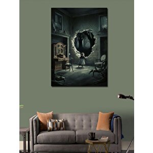 Kanvas Tablo Kız Çocuğunun İçindeki Korku 100x140 cm