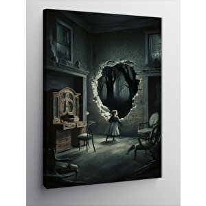 Kanvas Tablo Kız Çocuğunun İçindeki Korku 70x100 cm