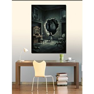 Kanvas Tablo Kız Çocuğunun İçindeki Korku 70x100 cm