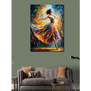 Kanvas Tablo Pastel Renkler İçindiki Balerin Kadın 50x70 cm