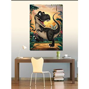 Kanvas Tablo Sevimli Dinozor 100x140 cm