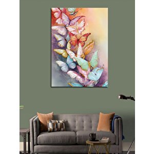 Kanvas Tablo Renkli Kelebekler 50x70 cm