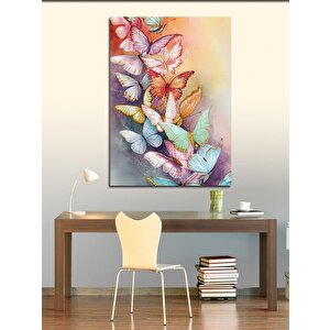 Kanvas Tablo Renkli Kelebekler 50x70 cm