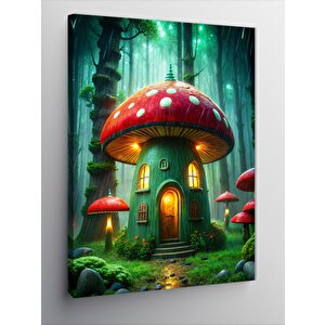 Kanvas Tablo Mantar Görünümlü Ev 70x100 cm