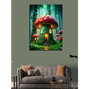 Kanvas Tablo Mantar Görünümlü Ev 70x100 cm