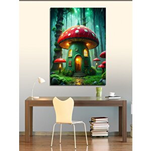 Kanvas Tablo Mantar Görünümlü Ev 70x100 cm