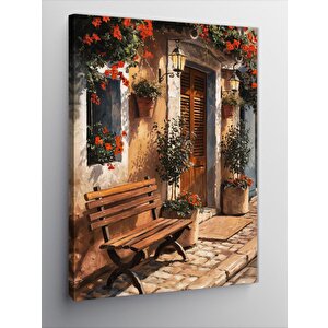 Kanvas Tablo Çiçekli Eve Bank 70x100 cm