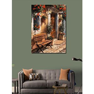 Kanvas Tablo Çiçekli Eve Bank 70x100 cm
