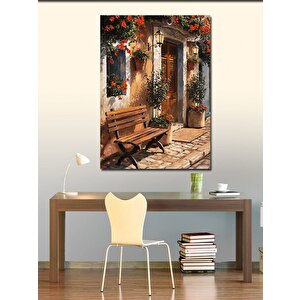Kanvas Tablo Çiçekli Eve Bank 70x100 cm