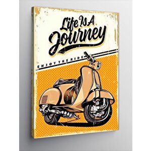 Kanvas Tablo Hayat Bir Maceradır Vespa 100x140 cm