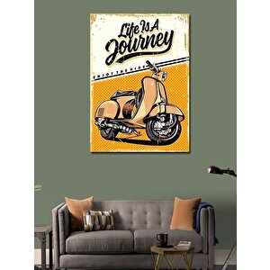 Kanvas Tablo Hayat Bir Maceradır Vespa 100x140 cm